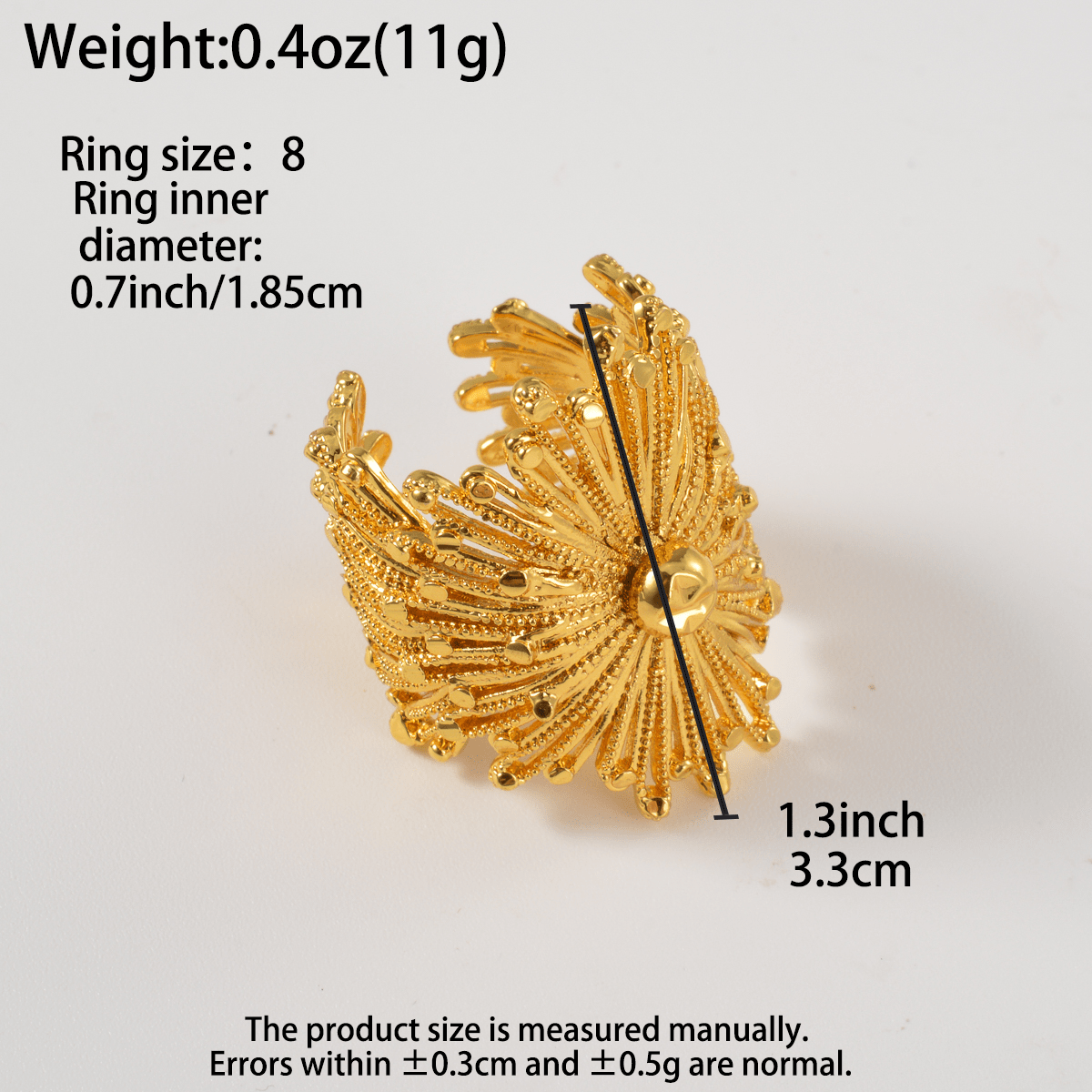 Women's Retro Dandelion Floral Adjustable Ring, Daily Versatile
